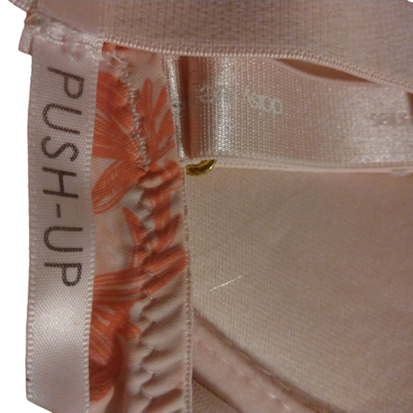 Push Up Bra Tropical Daisy Fuentes Adj. Straps Under Wire Support Romantic 42D - Picture 4 of 10